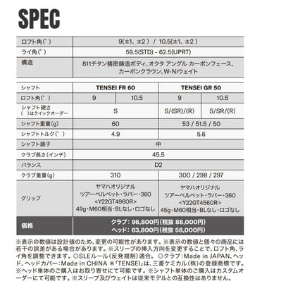 【取寄せ商品】RMX DD-1 ドライバー TENSEI GR 50
